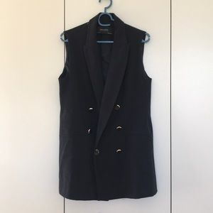 Zara sleeveless blazer-navy
